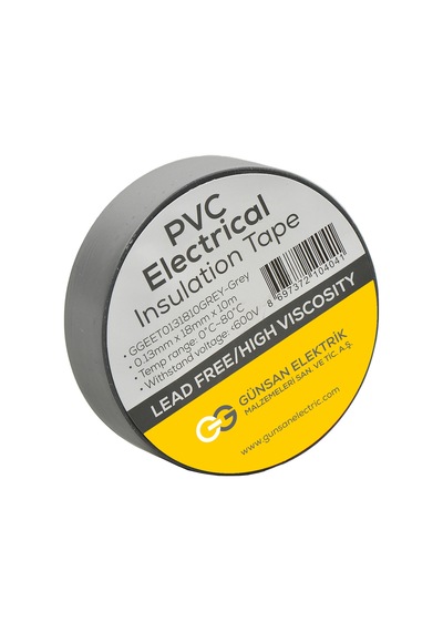 Günsan Gri Elektrik İzolasyon Bandı 1 Adet Tekli