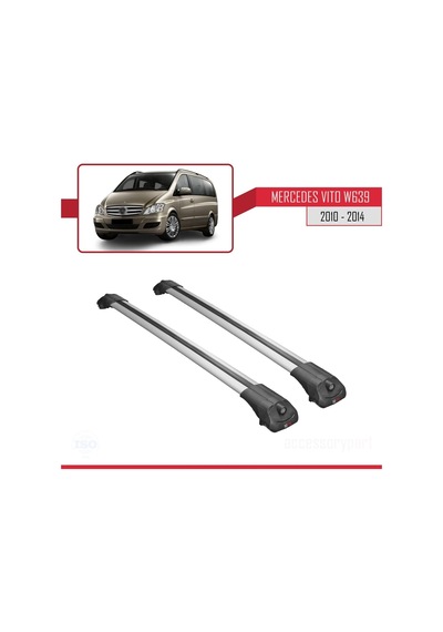 Mercedes Vito W639 2010-2014 Arası İle Uyumlu Ace-1 Ara Atkı Tavan Barı Gri