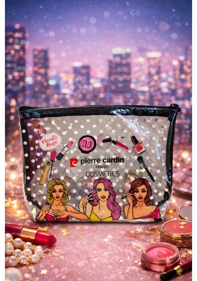Pierre Cardin Cosmetics Iconic Beauty Şeffaf Makyaj Çantası