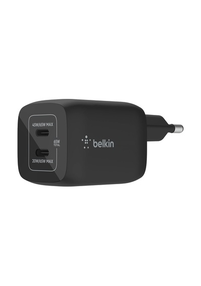 Belkin 65w Dual Usb Type C Duvar Şarj Cihazı, Gan Teknolojisi Ile