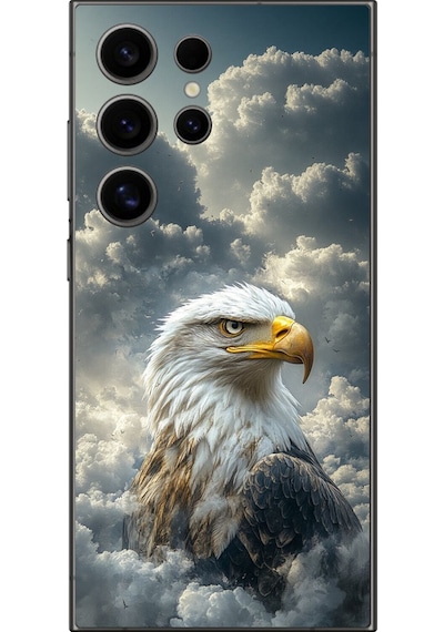 Samsung Galaxy S24 Ultra Uyumlu Şeffaf Kılıf Kartal Tasarımlı