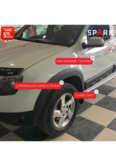 Dacia Duster 2010-2017 Yıl Aralığı Uyumlu 8 Parça Çamurluk Dodik