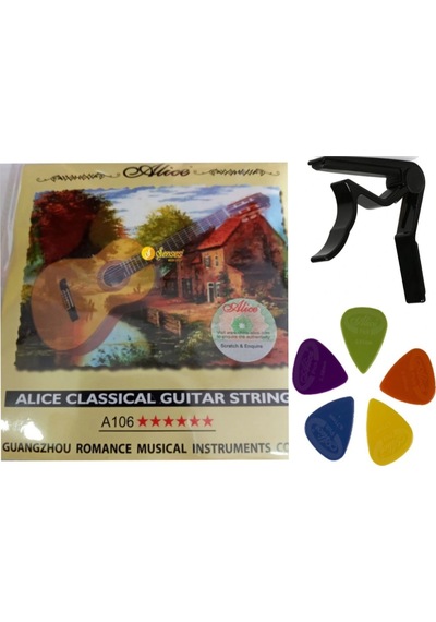 Alice Klasik Gitar Takım Tel Seti  3'Lü Set