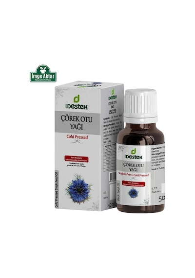Destek Çörek Otu Yağı 50 Ml - Soğuk Sıkım Yerli Tohum 50 Ml