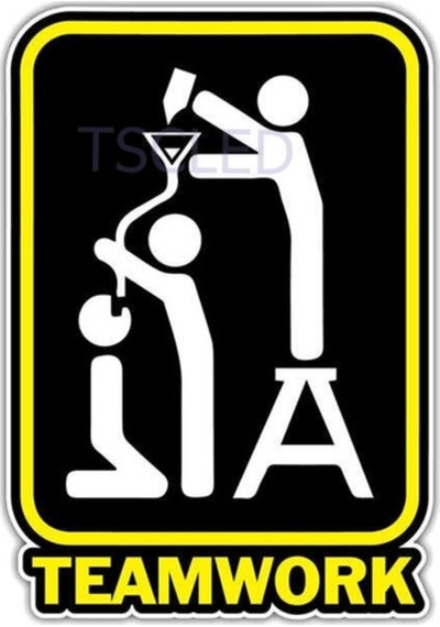 Ekip Çalışması Içme Komik Sticker