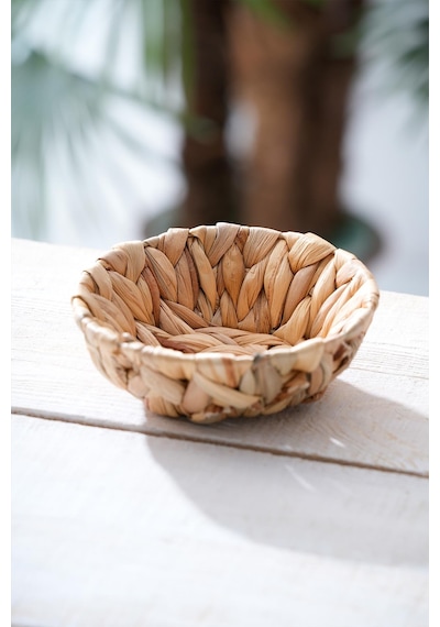 Acar Wicker Hasır Ekmek Sepeti - 15 Cm Kahverengi
