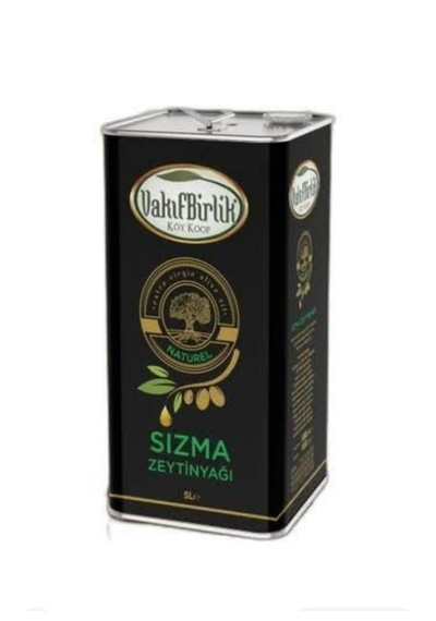 Vakıfbirlik Siyah Natürel Soğuk Sıkım Sızma 5l 4800gr Zeytinyağı