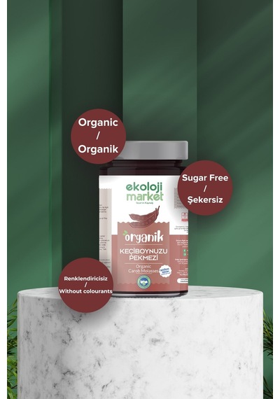 Organik Glutensiz Cold Press Keçiboynuzu Pekmezi 640 Gr.