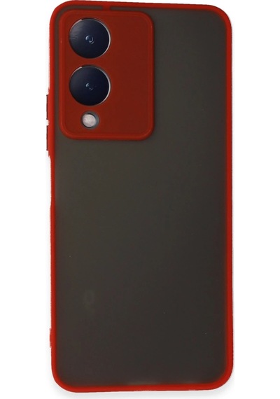 Newface - 326 - Vivo Y17s Kılıf Montreal Silikon Kapak - Edntrend - - Kırmızı