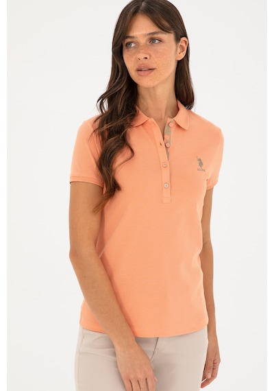 U.S. Polo Assn. Kadın Somon Basic Polo Yaka Tişört 50280060-VR047