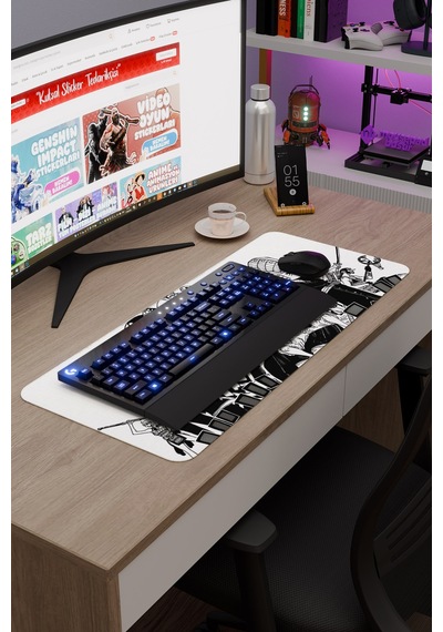One Piece Kaymaz Dikişli Kauçuk Oyuncu Mousepad V4 - 70x30 Xl Gaming Mouse Pad Fare Altlığı
