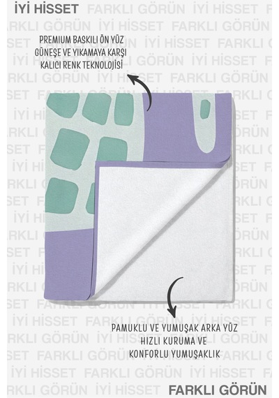 Timsah Figürlü Çocuk Plaj Havlusu - Modern Pastel Lila Unisex Hızlı Kuruyan Mikrofiber Havlu Yumuşak Kanyon