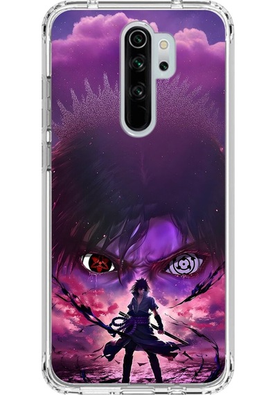 Xiaomi Redmi Note 8 Pro Uyumlu Şeffaf Kılıf Naruto Sasuke Tasarımlı