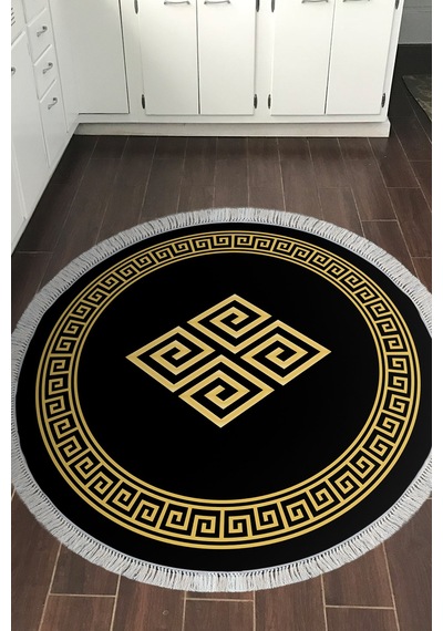 Eko Trend Djt Haı Yıkanabilir Kaymaz Taban 656m Yuvarlak Modern Gold