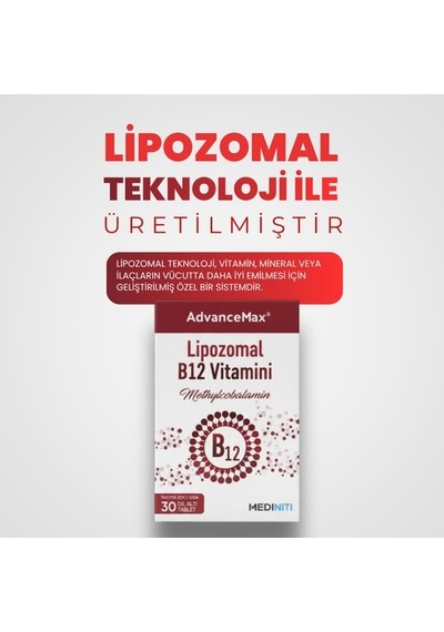 Advancemax Lipozomal B12 30 Dilaltı Tablet
