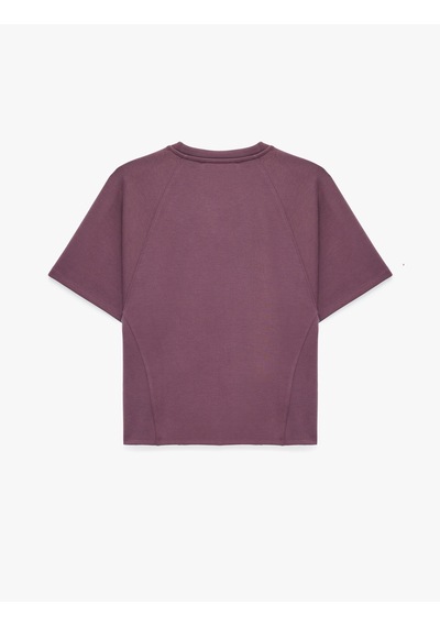 Koton Modal Kumaş Slim Fit Kısa Kollu Bisiklet Yaka Tişört Mor 6sak50389ek