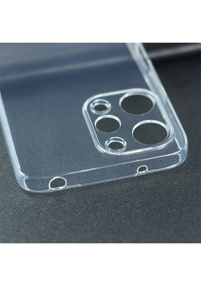 Zore Redmi 12 Kılıf Omsy Süper Silikon Kapak - Renksiz