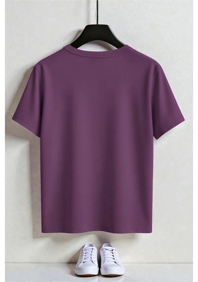 Uyguntarz Unisex Milano Italia Baskılı Tasarım Tshirt Mor