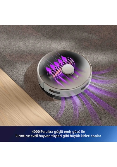 Philips HomeRun 3000 Serisi XU3000/02 Islak Kuru Robot Süpürge ve Mop Beyaz