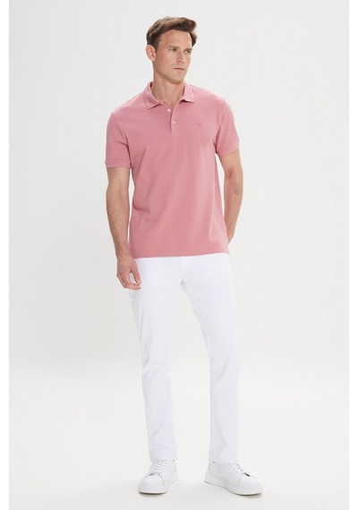 AC&Co / Altınyıldız Classics Erkek Gul Kurusu Slim Fit Dar Kesim Polo Yaka %100 Pamuk Kısa Kollu Tişört Gul Kurusu AC&Co / Altınyıldız Classics Erkek Gul Kurusu Slim Fit Dar Kesim Polo Yaka %100 Pamuk Kısa Kollu Tişört Gul Kurusu