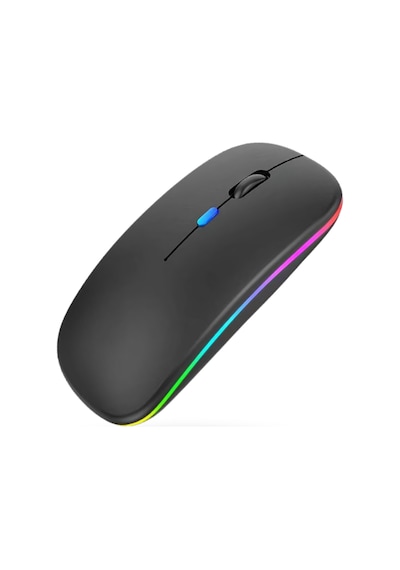 Büro Ev Ofis Bilgisayarı İçin Rgb Siyah Şarjlı Kablosuz Mouse Diğer