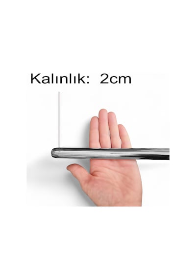 40cm Çelik Oklava 304 Kalite Paslanmaz Çelik Metal Hamur Börek Baklava Bazlama Şebit Açma Oklavası
