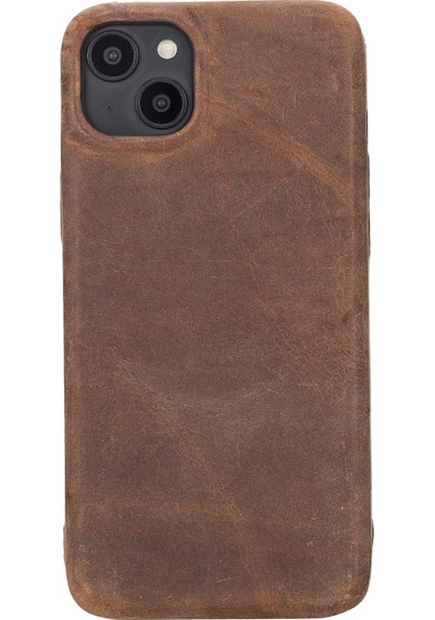 Apple Uyumlu iPhone 15 Plus Deri Arka Kapak Rock G2