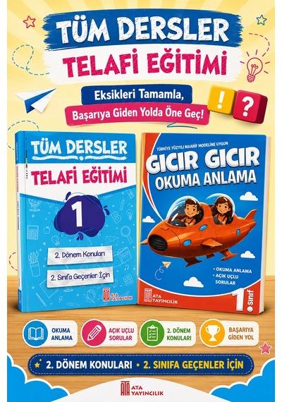1. Sınıftan 2.sınıfa Geçenler İçin Tüm Dersler Telafi Eğitimi + Okuma Anlama