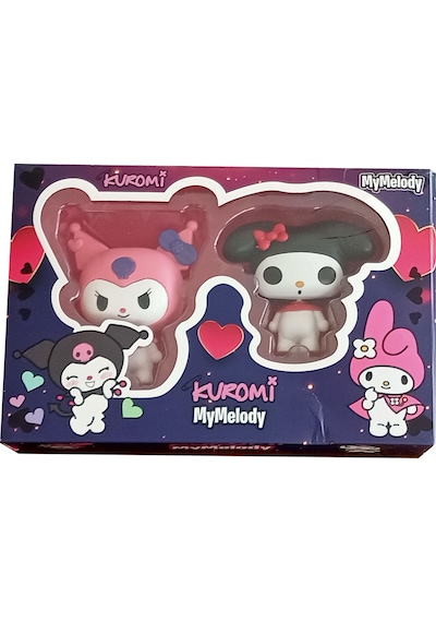 2 Li Kuromi Figür Seti Oynar Başlı 10 Cm Boyunda Kuromi