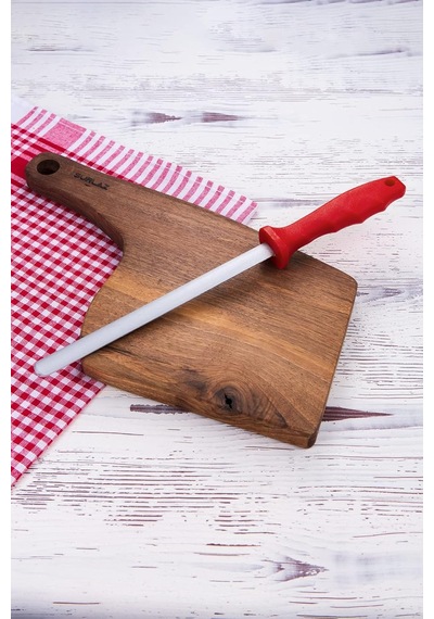 Sürlaz Bıçak Bileyici Yassı Masat Kırmızı 22 Cm