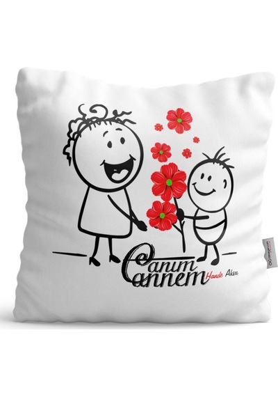 Kişiye Özel Canım Annem Saten Yastık - 19
