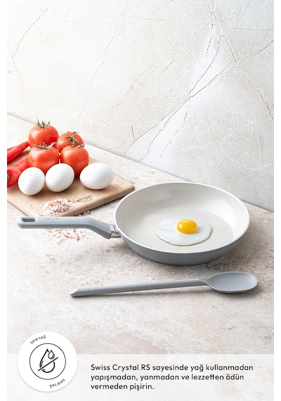 Emsan Swiss Cyrstal Rs 3'lü Tava Seti Gri 24-26-30 Cm Gri