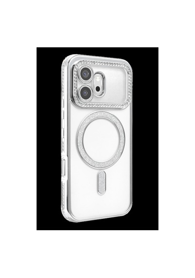 Huawei Honor 600 Joke Simli Magneticsafe Kılıf - Gümüş