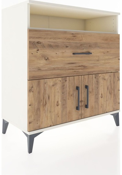 Hyperion Şifonyer 2 Raflı Tek Çekmeceli 2 Kapaklı 88x44x96 Aytaşı-çam Aytası