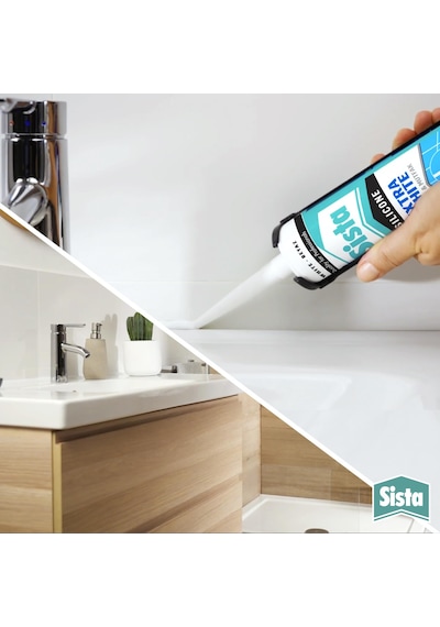 Sista Extra White Silikon Çok Amaçlı Ve Su Geçirmez Mutfak Ve Ban
