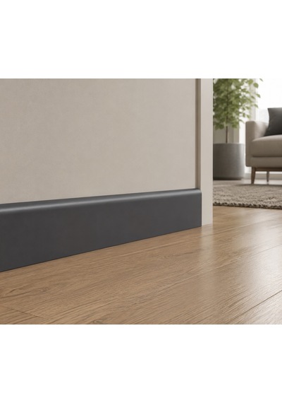 Laminant Parke Süpürgelik Düz F Model 8cm Antrasit F227