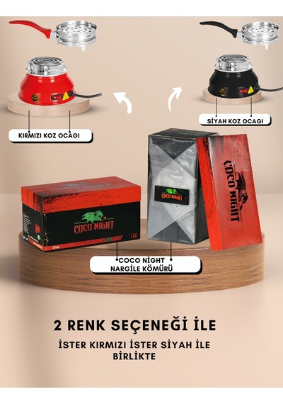 CocoNight Nargile Kömürü + Nargile Köz Ocağı, Kozmatik Nargile