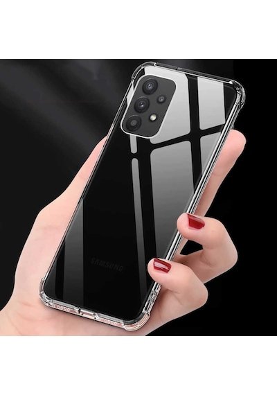 Galaxy A72 Kılıf Köşeleri Airbagli Anti Şok Şeffaf Zırh