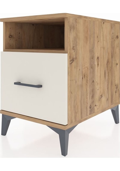 Kronos Komodin Tek Raflı Tek Çekmeceli 44x59x64 Çam-aytaşı Çam