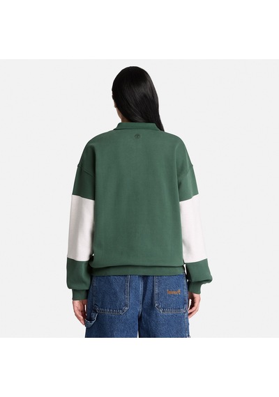 Timberland Rugby Polo Sweatshirt Kadın Yeşil Sweatshirt Tbc0yh5fanx1