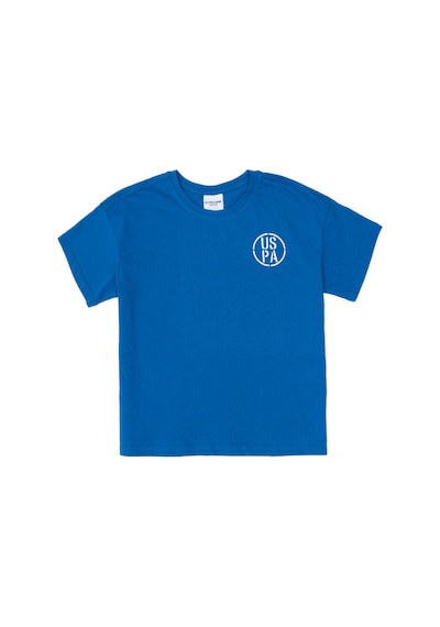 U.S. Polo Assn. Erkek Çocuk Kobalt Oversize Bisikelt Yaka Tişört 50298981-VR077