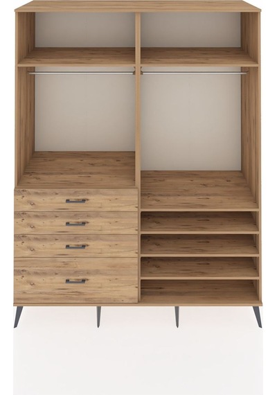 Kronos Gardrop 7 Raflı 4 Çekmeceli 2 Askılı 176x59x221 Çam-çam Çam Kronos Gardrop 7 Raflı 4 Çekmeceli 2 Askılı 176x59x221 Çam-çam Çam