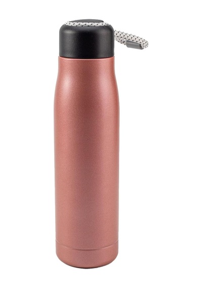 Paslanmaz Çelik Termos Matara 500 Ml Örgü İpli Kapak Bronz Diğer
