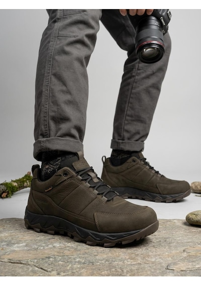 Greyder 00190 Erkek Hakiki Deri Su Geçirmez Outdoor Ayakkabı Gri