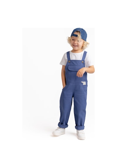 Oliven The Kid Unisex Gabardin Salopet Mavi Mavi