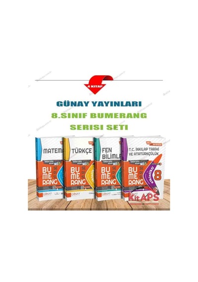Günay Yayınları 8.sınıf Bumerang Seti 4 Kitap