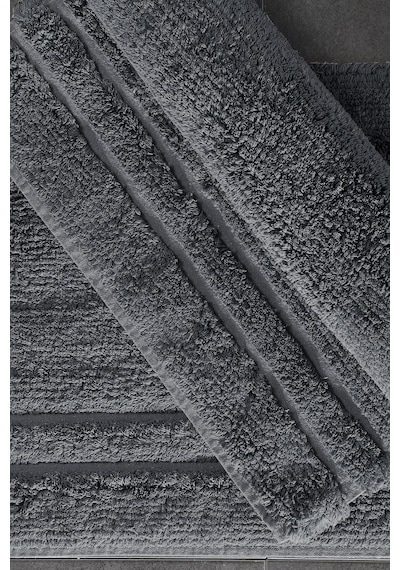 Yataş Bedding Felicia Banyo Paspası Seti - Antrasit (50x60 cm + 60x100 cm) Antrasit