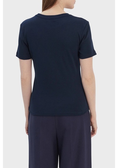 Tommy Hilfiger Bayan T Shirt Ww0ww40587 C1g Lacivert Lacivert