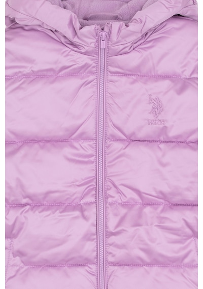 U.S. Polo Assn. Kız Çocuk Lila Kapüşonlu Kaban 50313073-VR034