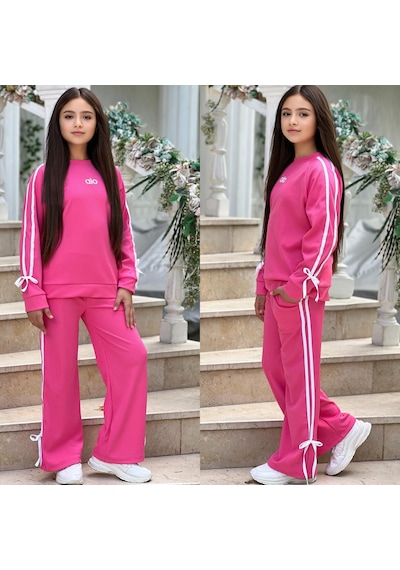 Kurdele Detaylı Alo Fitilli 2 Li Eşofman Takımı - 6/16 Yaş - 31506 Pembe Kurdele Detaylı Alo Fitilli 2 Li Eşofman Takımı - 6/16 Yaş - 31506 Pembe